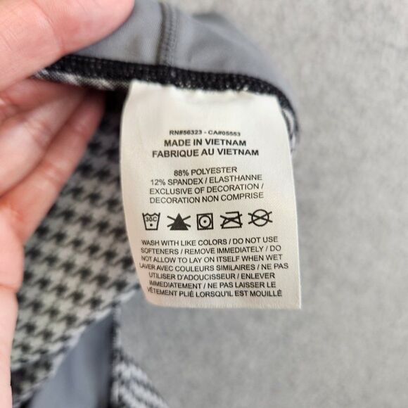 Nike Leggings Womens Large Black White Houndstooth One Icon Clash 7/8 Length - Picture 8 of 14